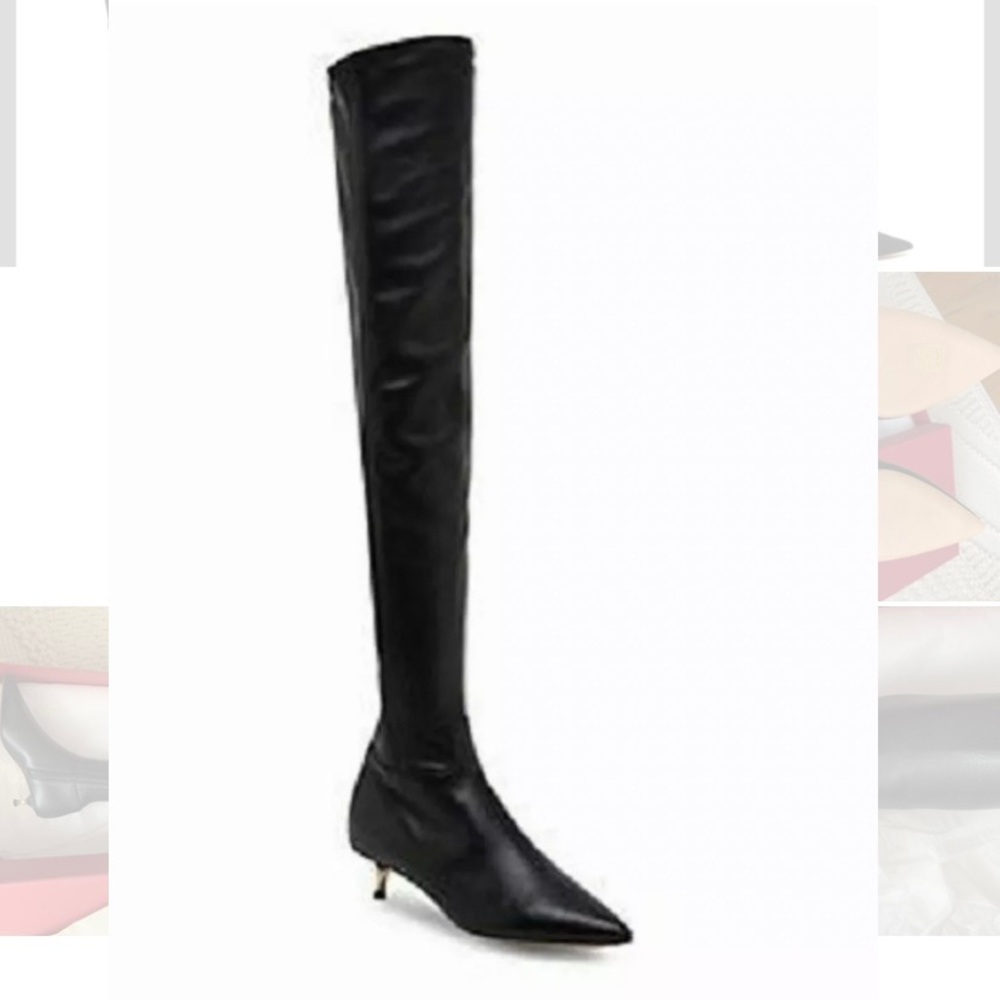 Valentino leather thigh high boots